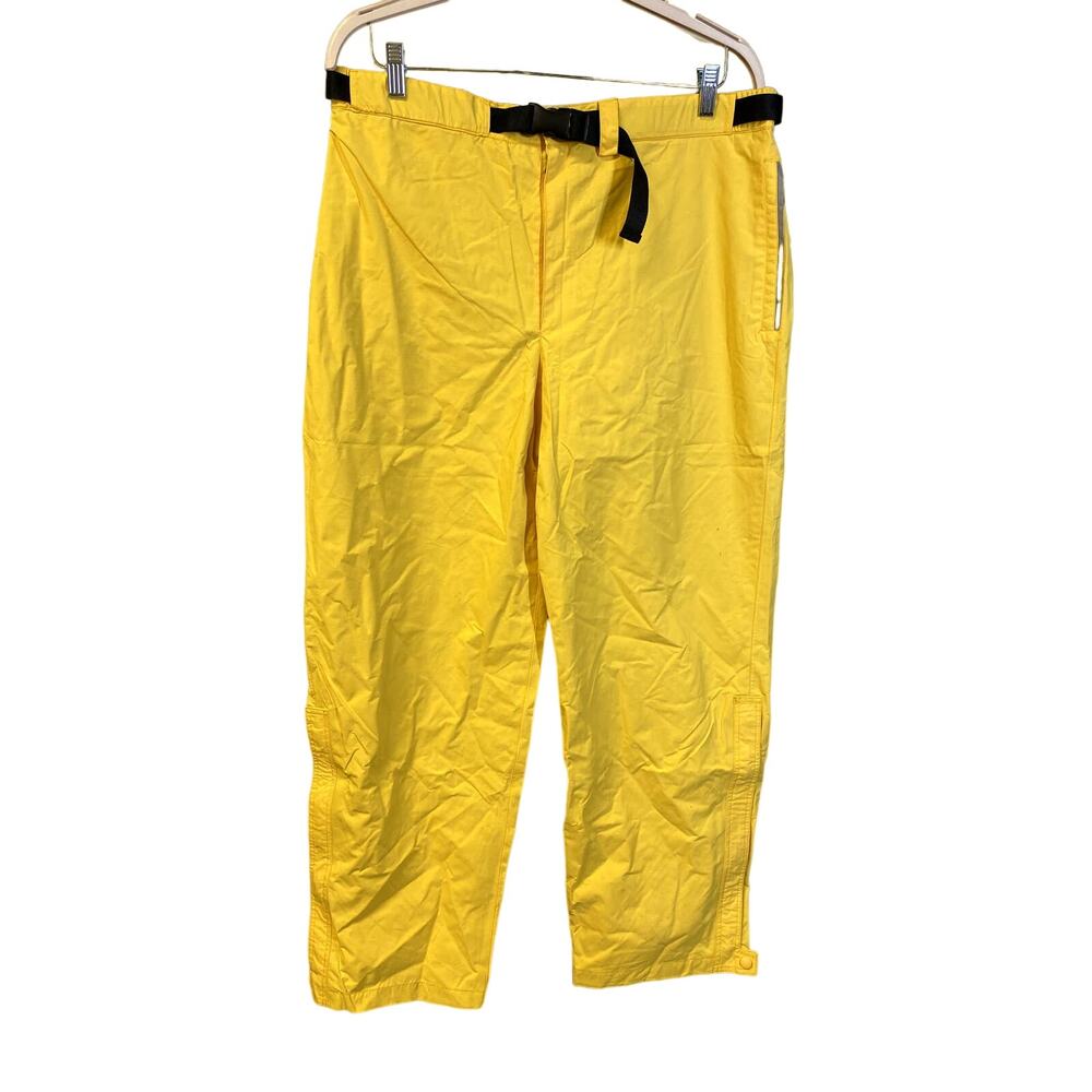 VINEYARD VINES Ski Snowboard Pants Men's XL Yellow Belted Pockets Zipped Legs